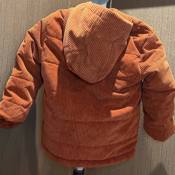 3T Boy Cat & Jack Rust Corduroy Puffer Jacket - Picture 2 of 5